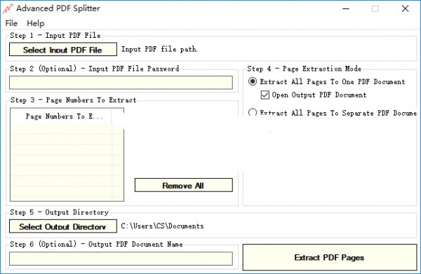 PDF拆分工具(Advanced PDF Splitter) v1.2 正版1