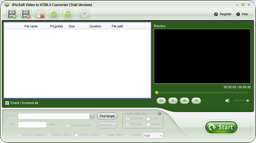 iPixSoft Video to HTML5 Converter0