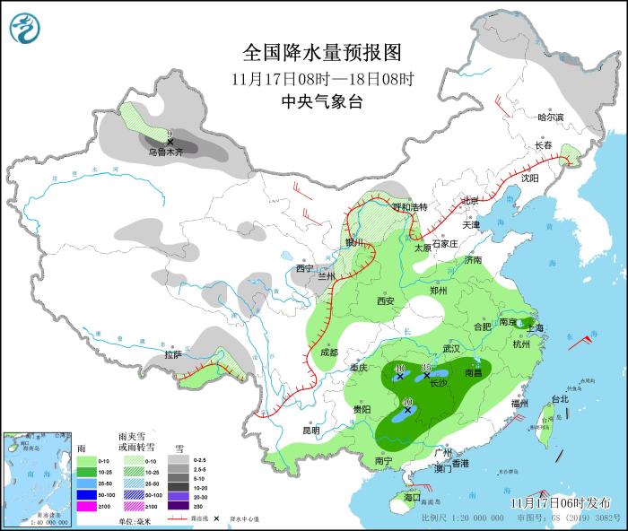 江南华南等地降水持续 冷空气将影响北方地区