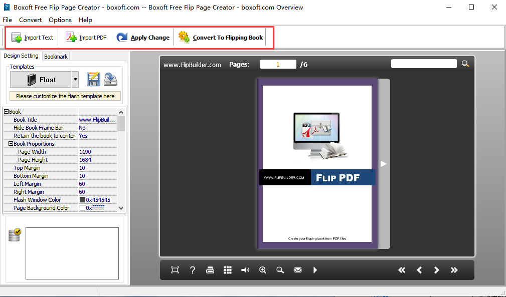 Boxoft Free Flip Page Creator