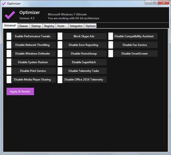 Optimizer系统优化清理V10.70