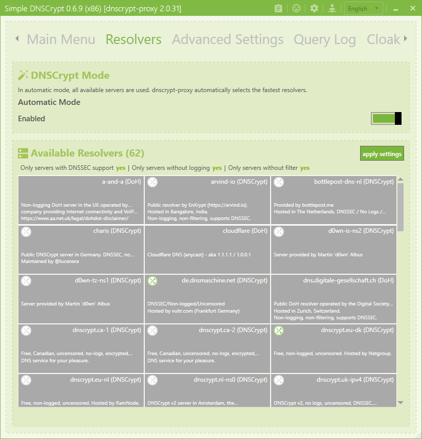 Simple DNSCrypt