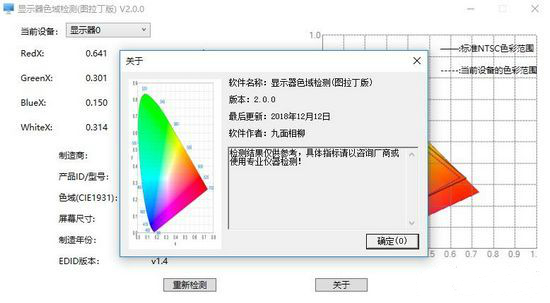 显示器色域检测工具 v2.2.1 图拉丁版1