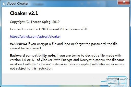 Cloaker（跨平台文件加密工具）免费下载 V1.0.92 绿色版1