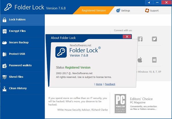 Folder Lock(专业文件加密软件) v7.8.1 免费版0