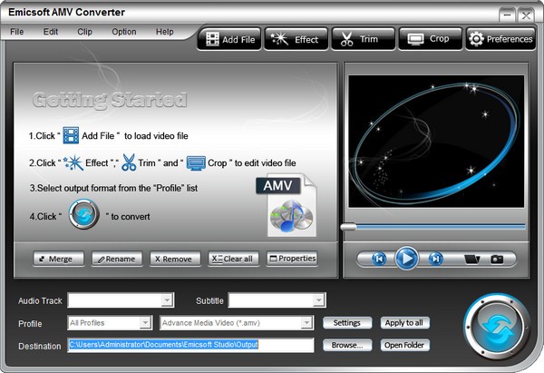 Emicsoft AMV Converter最新版(AMV转换器) v4.1.20 正版0