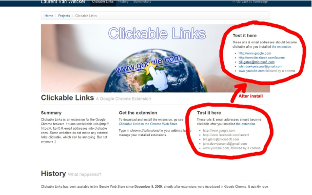 Clickable Links(网址直接点击插件) V1.0.1.3 中文免费版1