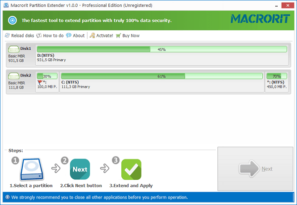 Macrorit Partition Extenderv1.4.30