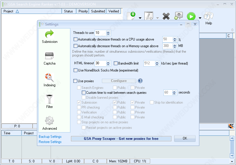 GSA Search Engine Ranker下载v15.802