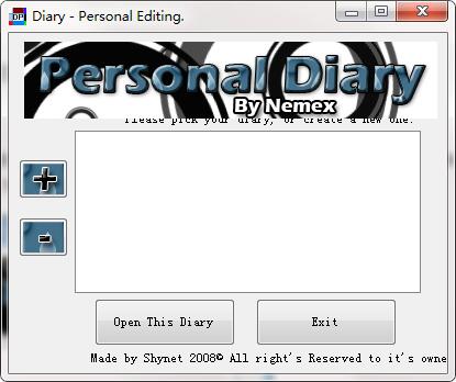 Personal Diary Editor