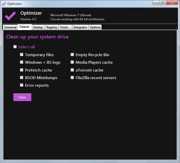 Optimizer(系统优化清理工具)最新版v11.81