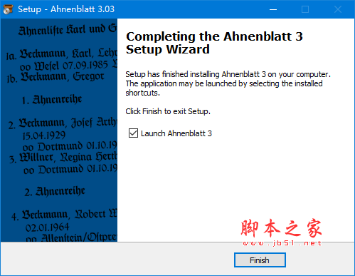 Ahnenblatt 家谱软件 v3.47 绿色版