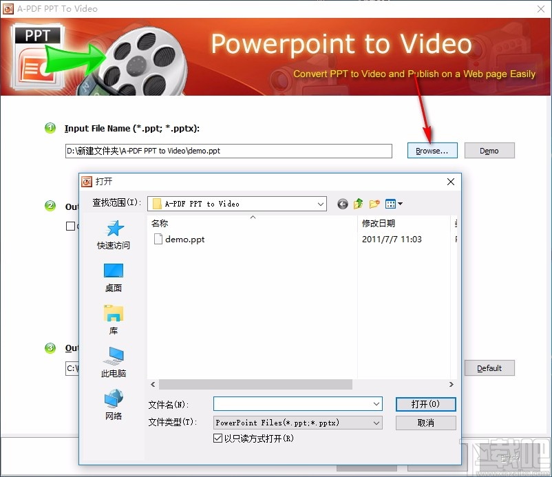 A-PDF PPT to Video(PPT转转换器视频) v1.6.0.1 最新版