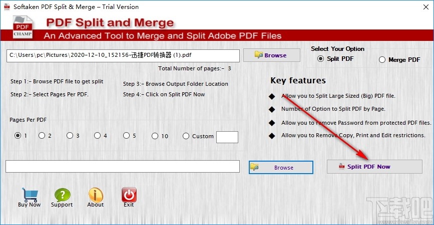 Softaken PDF Split Merge(PDF拆分合并工具) v1.1 免费版