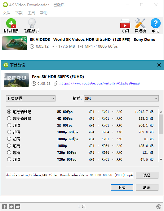 4KVideoDownloade中文便携版 4.21.0.4940绿色版1