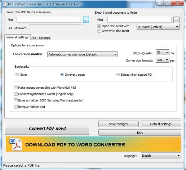 PDF2Word ConverterV1.3.0.1641
