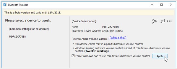 Bluetooth Tweaker(蓝牙调节器) v1.3.2.2 最新版