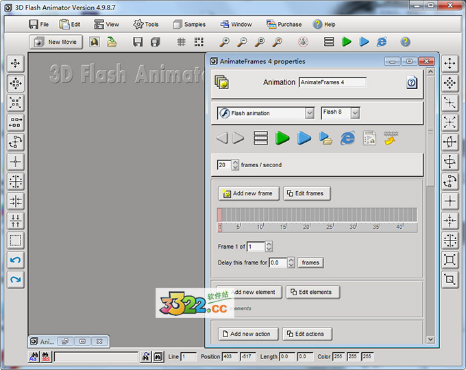 3D Flash Animator v4.9.8.7正式版