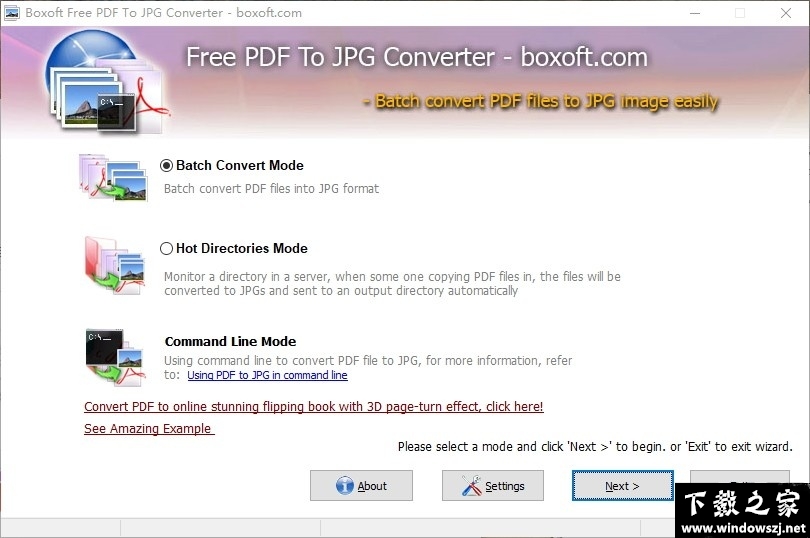 Boxoft PDF To JPG Converter v1.0 免费版
