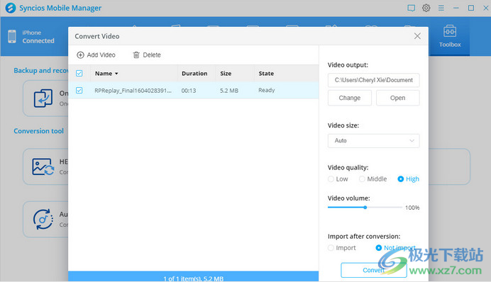 Syncios Mobile Manager 手机管理软件 V7.0.0