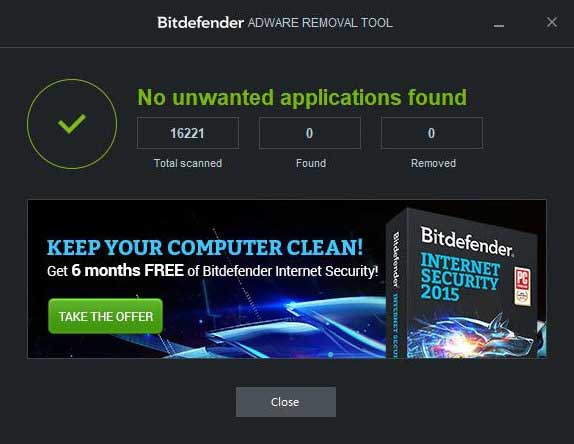 Bitdefender Adware Removal Tool 1.1.8.1668 正式版0