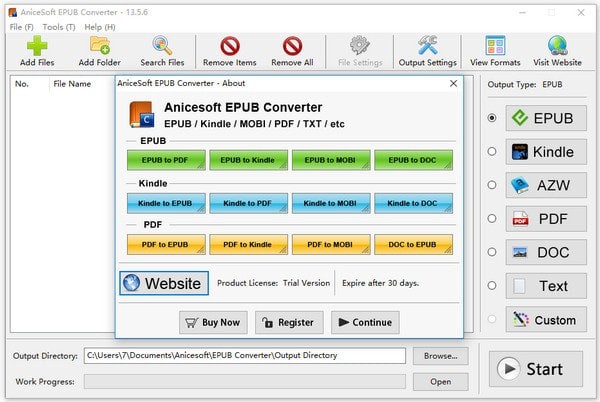 anicesoft epub converter（EPUB格式转化器）破解版下载 V13.5 电脑版0