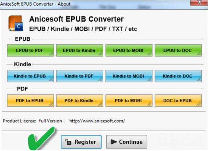 anicesoft epub converter（EPUB格式转化器）破解版下载 V13.5 电脑版1