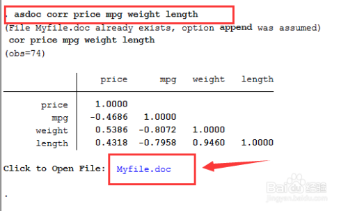 stata14怎么做相关性分析并导入到word4