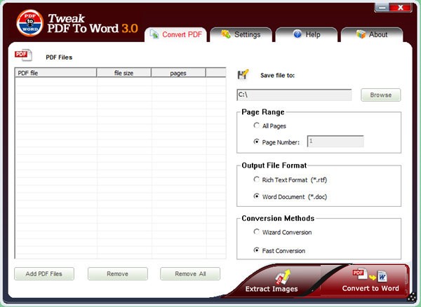 PDF转Word工具(Tweak PDF To Word) v3.0 正版1