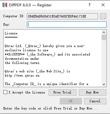 Diffpdf key免费版(Diffpdf注册机) v1.0 最新版1